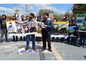 Kayseri’de Rusya Protestosu