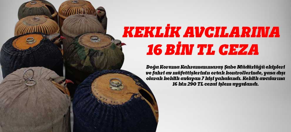 Keklik Avcılarına 16 Bin Tl Ceza