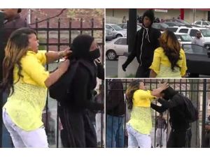 Gösterilere Katılan Oğlunu Döve Döve Eve Götürdü