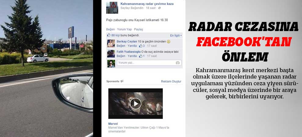 Radar Cezasına Facebooktan Önlem