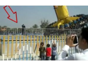 Lunaparktaki Feci Kaza Kamerada