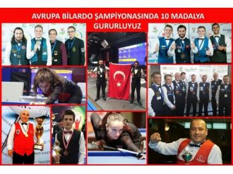 Avrupa Bilardo Şampiyonası’nda Madalya Yağmuru