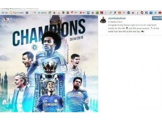 Demba Ba, Chelsea’yi Kutladı