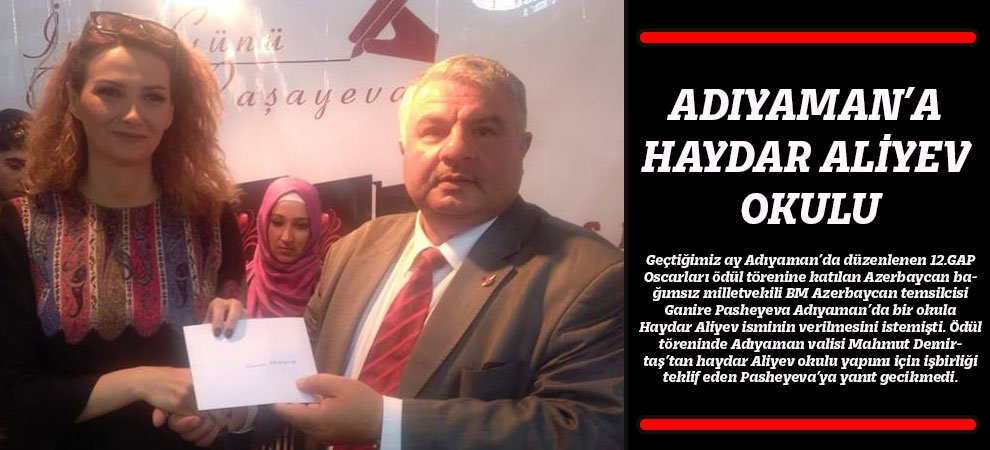 Adıyamana Haydar Aliyev Okulu
