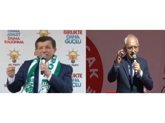 Davutoğlu Bingöl’de, Kılıçdaroğlu Tokat’ta Konuştu
