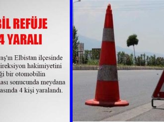 Otomobil Refüje Çıktı: 4 Yaralı