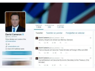 İngiltere Başbakanı Yeni Kabineyi Twitter’dan Duyurdu