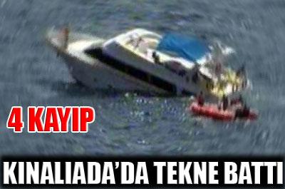 Kınalıadada tekne battı: 4 kayıp 