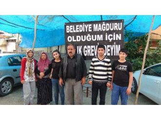 Belediye 130 Bin Tl Ceza Kesince Evinin Önünde Açlık Grevine Başladı