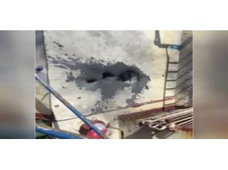 Libya’da Saldırıya Uğrayan Gemideki Hasar Kamerada