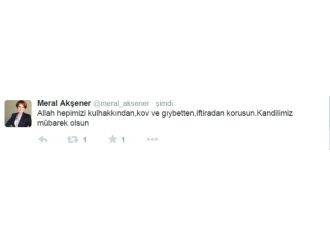 Meral Akşener: ’’Allah Hepimizi İftiradan Korusun’’