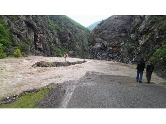 Artvin-şavşat Karayolu Aşırı Yağışlar Nedeniyle Kapandı