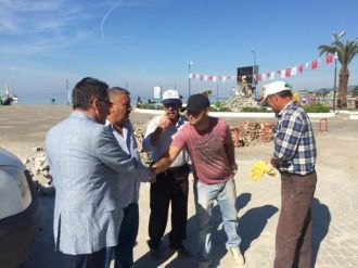 Edremit’te Kordon Düzenlemesi Yapılıyor