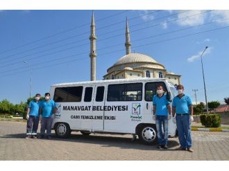Manavgat Belediyesi Cami Temizleme Ekibi, Çalışmalarını Sürdürüyor