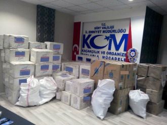 Siirt’te 10 Ayda 380 Bin 440 Paket Kaçak Sigara Ele Geçirildi