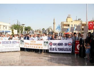 Kilis’te Mursi’ye Destek Eylemi