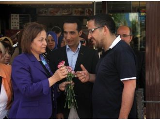 Ak Parti’li Savaşer’e Esnaf İlgisi