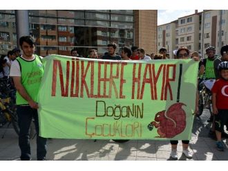 Doğanın Çocuklarından Bisikletli Nükleer Santral Protestosu