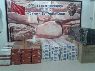 Gürün’de 19 Bin 100 Paket Kaçak Sigara Ele Geçirildi