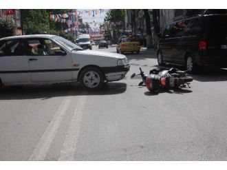 Malatya’da Otomobille Motosiklet Çarpıştı: 1 Yaralı