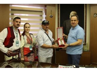 Festival Konuklarından Başkan Aksu’ya Ziyaret