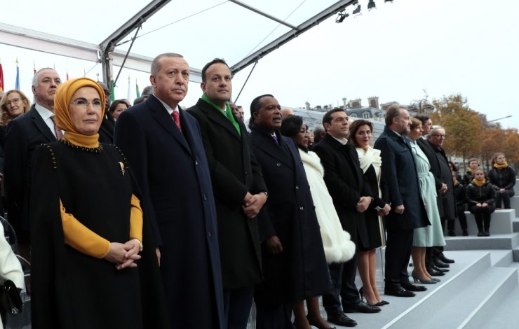 Cumhurbaşkanı Erdoğan Paris’teki törenlere katıldı
