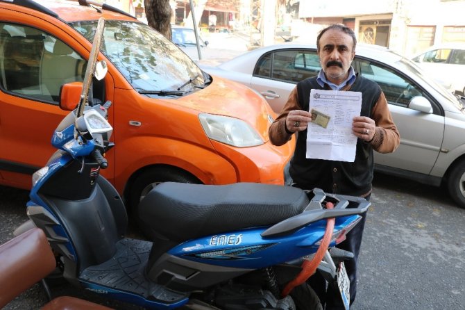 Kahramanmaraş'ta bir garip olay! Çalınan motosikletinin cezasını ödüyor