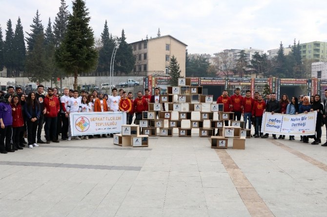 Kahramanmaraşlı gençler yaptıkları proje ile kedileri ısıttı