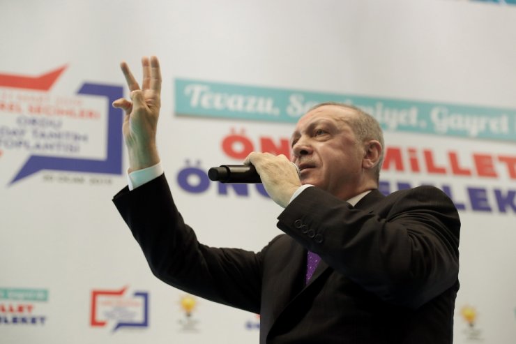 Erdoğan Ordu'da konuştu: 'Topraklarımıza göz dikenlerin gözlerini çıkaracağız'