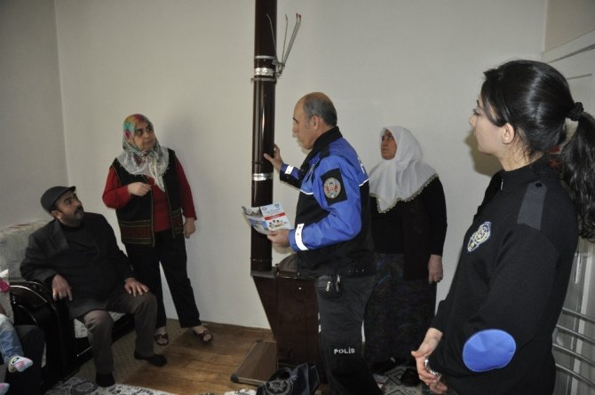 Polis soba yakma ve temizleme teknikleri ev ev dolaşarak anlattı