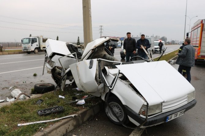 Kahramanmaraş'ta feci kazada sürücü hayatını kaybetti
