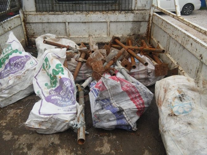 Pazarcık'ta demir hırsızları yakalandı