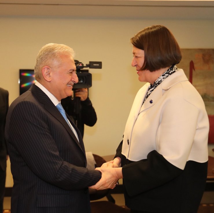 Binali Yıldırım AB Komiseri Bulç ile bir araya geldi