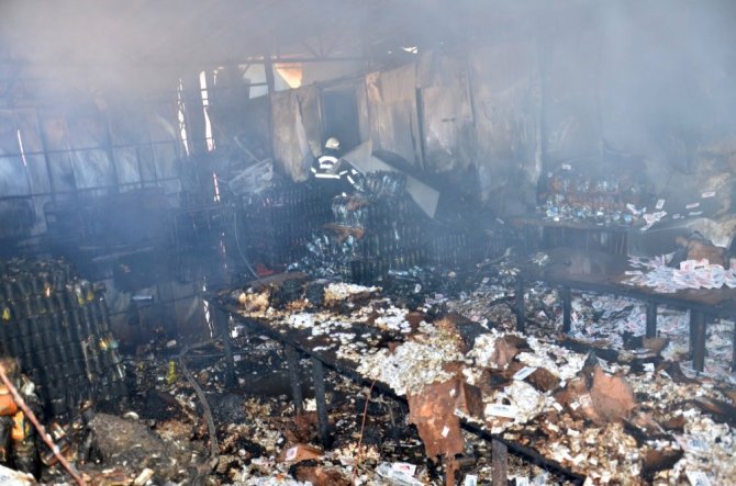 Alabalık tesisi alevlere teslim oldu