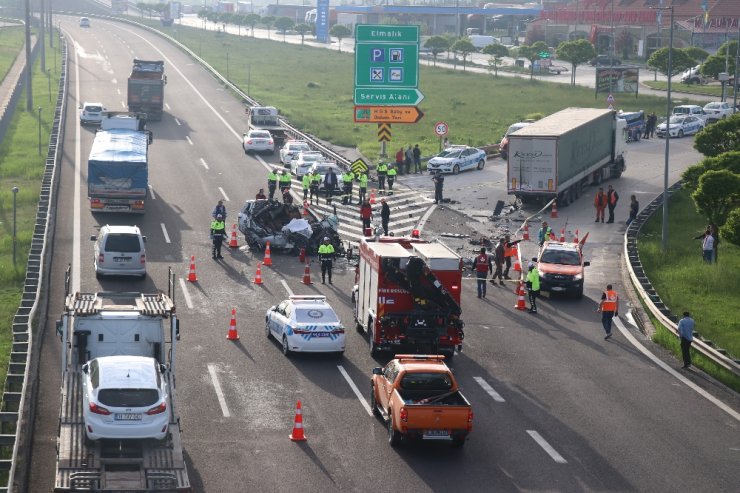 Bolu’da 1 kişinin öldüğü feci kaza kamerada