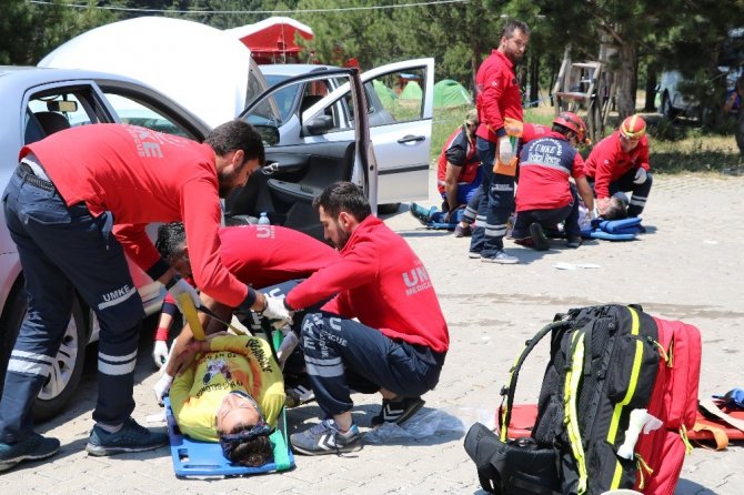 Kahramanmaraş’ta gerçeği aratmayan tatbikat