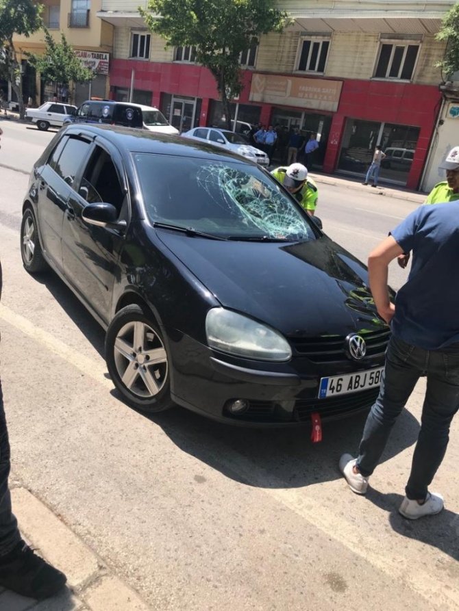Kahramanmaraş'ta otomobilin çarptığı yaya yaralandı