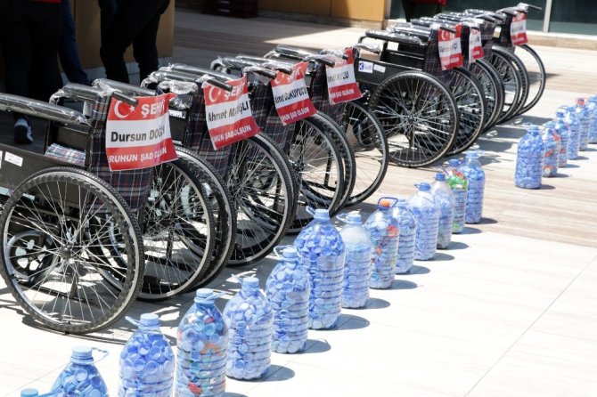 Kahramanmaraş toplanan mavi kapaklar 9 engelliye umut oldu