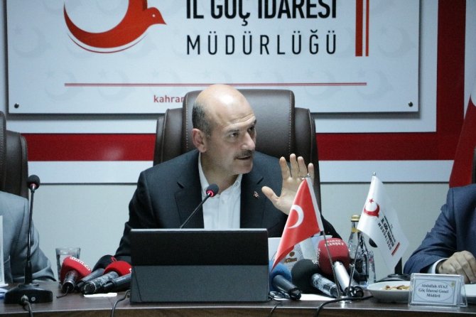 Bakan Soylu, Kahramanmaraş Geçici Barınma Merkezi'nde