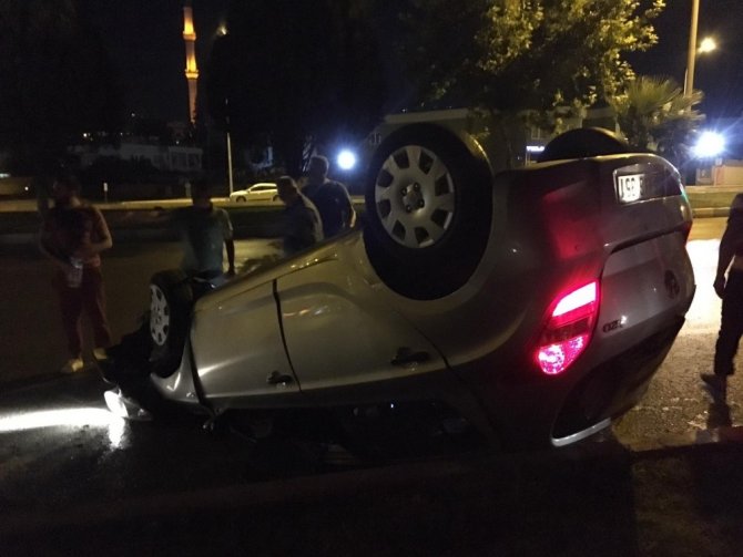 Kahramanmaraş'ta otomobil takla attı: 1 kişi yaralandı
