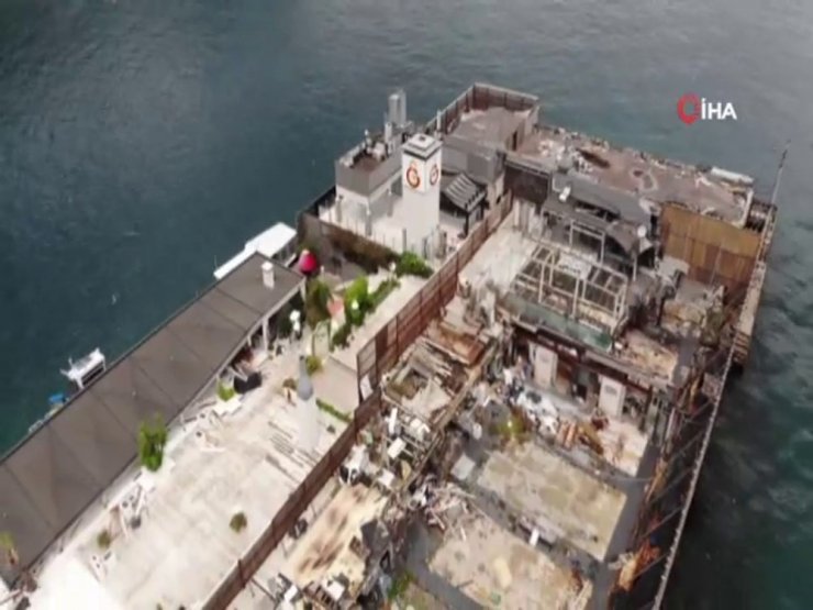 Özbek’in haciz işlemi başlattığı Galatasaray Adası havadan görüntülendi