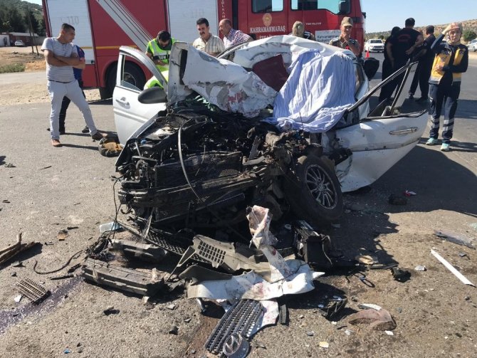 Kahramanmaraş’ta kamyon ile otomobil çarpıştı sürücü öldü