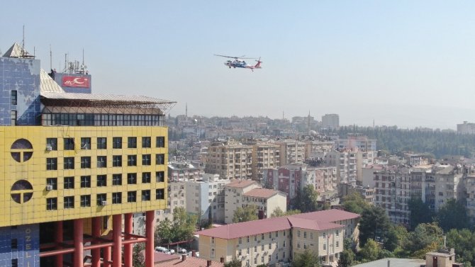 Gerçeği aratmayan helikopterli yaralı kurtarma tatbikatı