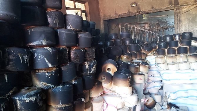 Kahramanmaraş'ta iplik fabrikasında yangın pahalıya maal oldu