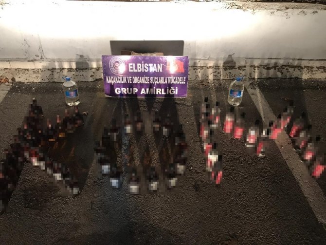 Elbistan’da kaçak içki operasyonu