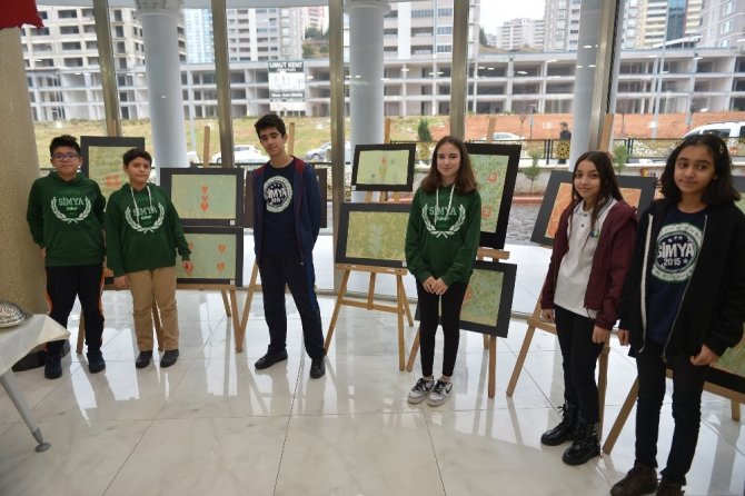 Kahramanmaraşlı öğrencilerden ‘ebru’ sergisi