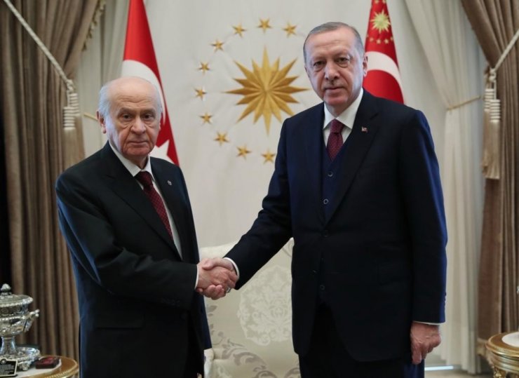 Cumhurbaşkanı Erdoğan, Bahçeli ile görüştü