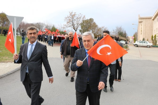 Kahramanmaraş’ta Mehmetçiğe destek yürüyüşü yapıldı