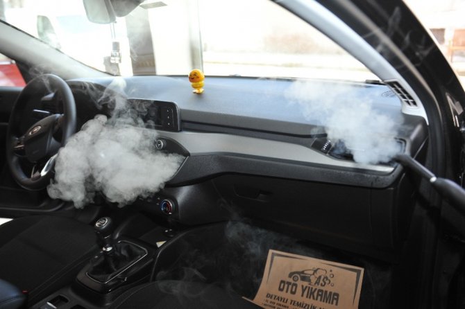 Otomobillere buharlı korona önlemi