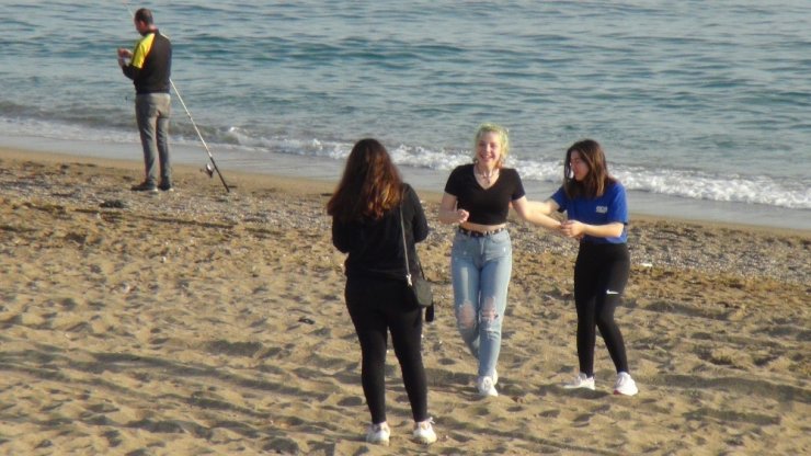 Sahilde ’pes’ dedirten görüntüler